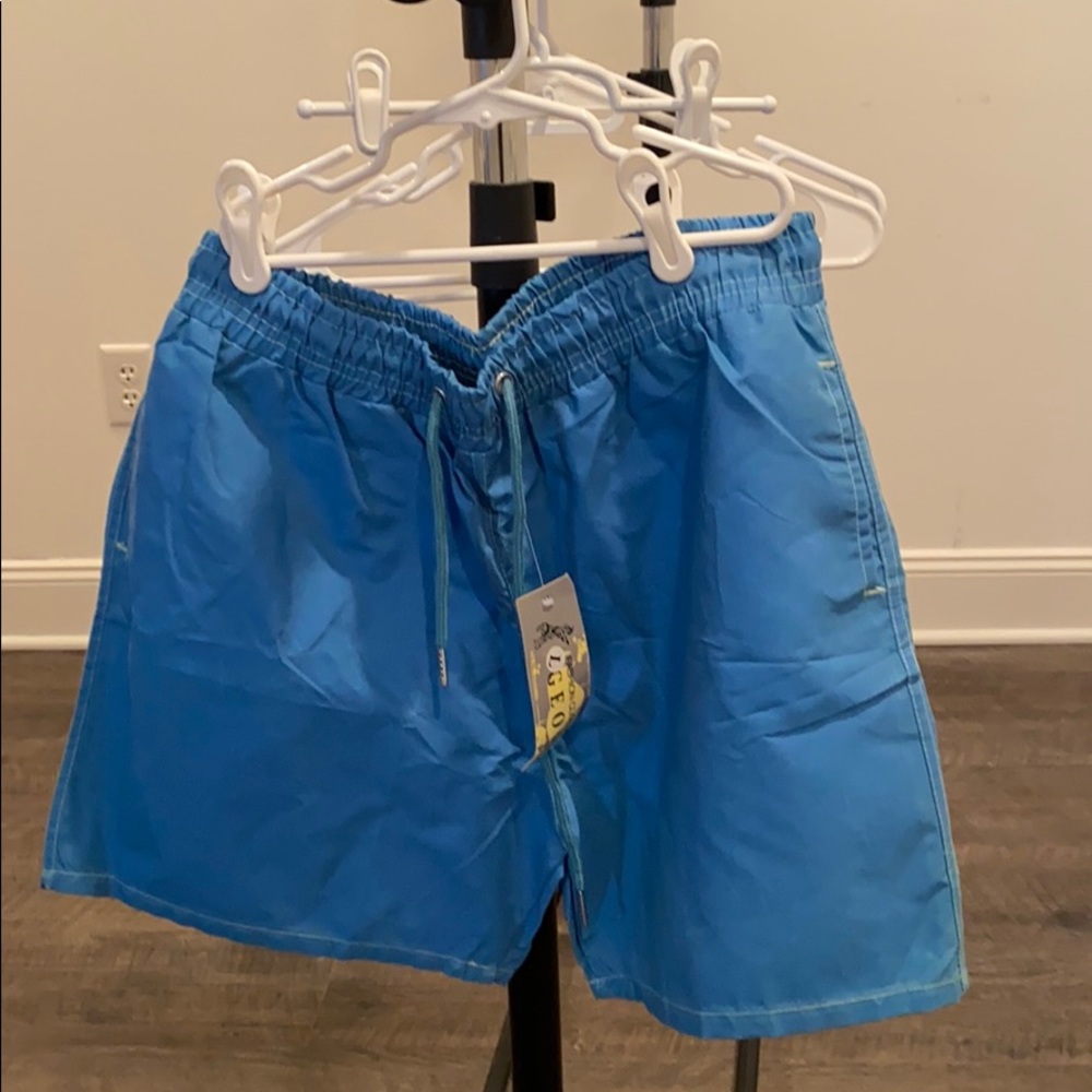 Blue swim shorts